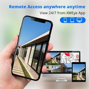 Kamerový systém HISEEU 4x IP kamera 5MP+8ch rekordér LAN POE - 5