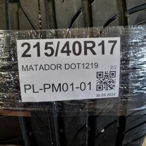 Letné pneumatiky 215/40 R17 MATADOR DOT1219 - 5