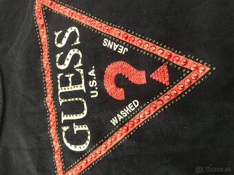 GUESS originál black damske tricko M - 5