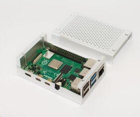 Hliníková krabička pre Raspberry Pi 4B, strieborná - 5