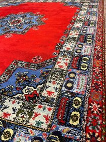 Ručne viazaný veľký marocký vlnený koberec, top stav, 4x3 - 5