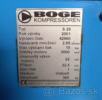 Skrutkový kompresor BOGE 22kW - 5