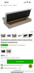 Rozkladacia pohovka Korina s úložným priestorom - 5