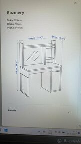Pisací stolík do detskej izby MICKE IKEA - 5