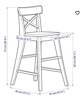 Detská vysoká stolička IKEA INGOLF - 5