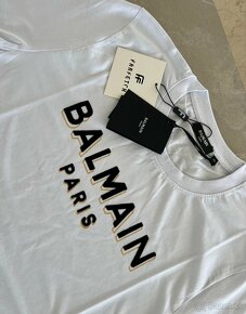 Balmain pánske tričko bielo zlaté - 5