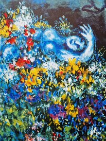 MARC CHAGALL – Bouquet Ardent (bez rámu) Litografická tlač - 5