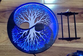 Dekoratívna Lampa Yggdrasil - Strom života motíve jinjang - 5