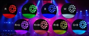 LED PAR reflektory RGBW+A 200W - 5