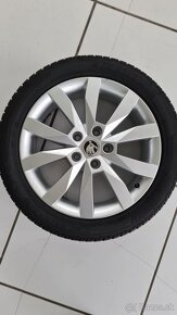 Škoda Octavia Alu disky 5x112 R17 a zimné pneumaitky Fulda - 5