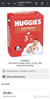 Plienky Huggies Little Movers 4-9 kg - 5