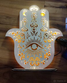 Dekoratívna Lampa Hamsa - Fatimina ruka - 5