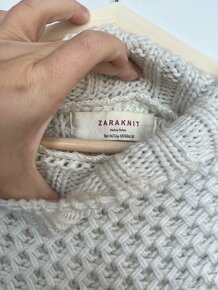 Zara Knit sveter z vrkočovej pleteniny - 5