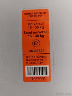 Predam detsku autosedacku BRITAX ROMER kidfix XP 15-36KG - 5