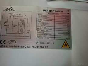 Chladnička s mrazničkou ETA - 5