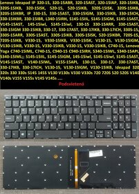 Klavesnice Lenovo 320-15 330-15 V130 V140/ 15ADA6  5-15ARE05 - 5