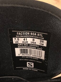 Salomon Faction BOA EUR41 26CM - 5