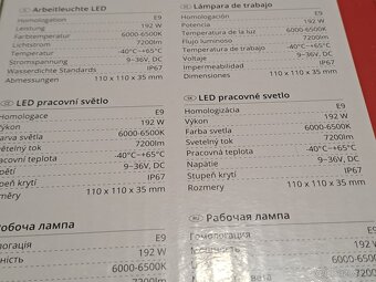 LED Pracovne svetlo Hranaté - 192W - 5