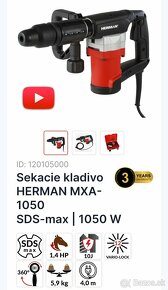 Herman MXA1050 Sekacie a Búracie Kladivo - 5