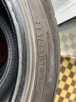 Predám letné pneumatiky 215/45 R16 - 5