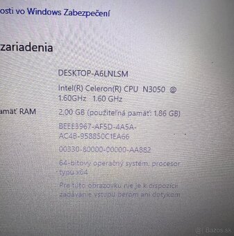 HP 14" - Intel Celeron - 2GB RAM - 32GB SSD + nabijacka - 5