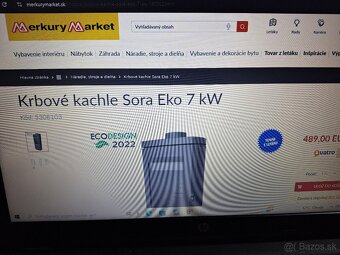 Krbove kachle Sora Eko 7 kw liatinove skoro nove. - 5