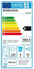 sušička prádla Whirlpool AZB 889 + práčka Whirlpool AWOE8559 - 5