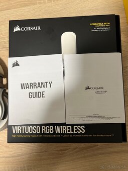 Slúchadlá Corsair Virtuoso RGB wireless biele - 5