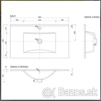 Umývadlo 80 cm - 5