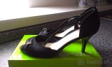 Čierne saténové sandále veľ.37 (náhradné opätky) - 5