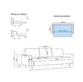 Rozkladacie pohovka s úložným priestorom- ako nová - 5