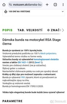 Dámska bunda na motocykel RSA Stage čierna - 5