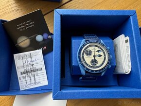 Omega Swatch Moonswatch Super Blue Moonphase - 5