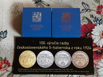 100 . výročie razby 5 haliernika 1024 Ag + AgRódium - 5