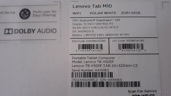 Lenovo Tab M10 TB-X505F Polar White 2GB/ 32GB - 5