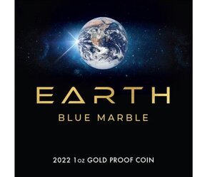 EARTH - BLUE MARBLE - 1oz investičná minca - 5