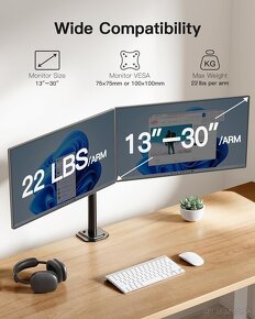 Huanuo HNCM7 stolový stojan na 2 Monitory 13"-27" - 5