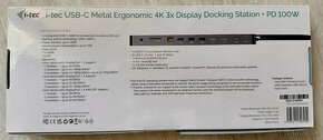 I-TEC USB-C Metal Ergonomic 4K 3x Display Docking Station - 5