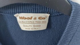 Pánska tmavomodrá vesta Wool &Co made in Italy - 5