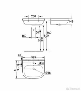 Predám nove kvalitné umývadlo zn. GROHE - 5