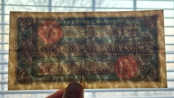 Vzácná bankovka 50 Kčs 1922 - Rozsévač, původní stav - 5