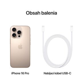 ❤️ NOVÝ - APPLE iPHONE 16 PRO - 512 GB - PÚŠTNY TITÁN ❤️ - 5