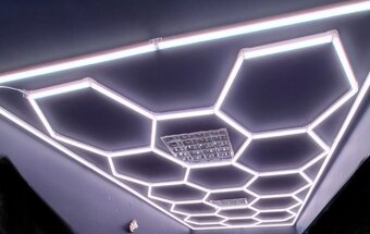 Led dizajn hexagon smart svetlo šestuhol garaž bar detail - 5