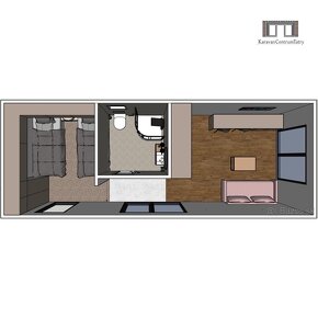 TINY House 8x3m 2 izby- kuchyňa-kúpeľňa - 5