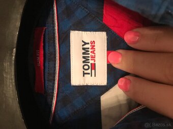 TOMMY HILFIGER originál pánska Modra kosela L - 5