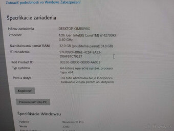 Herný PC | i7 | RTX 3070 | 32GB RAM | 2TB disk - 5