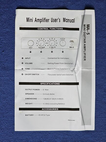 Predám vreckové gitarové kombo MA-5 - 5