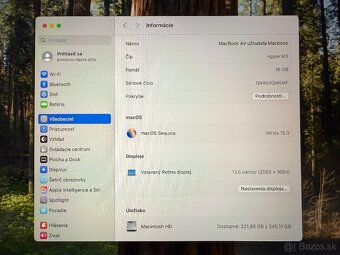 PREDAM/ VYMENIM ČISTO NOVY MACBOOK AIR M3 16GB RAM - 5