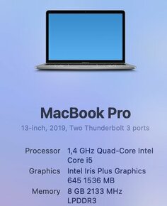 MacBook Pro 13" 2019 Touch Bar i5 8GB 256GB SSD Space Grey - 5