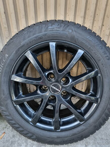 Alu disky Borbet 5x100 6,5Jx15H2 + zimné pneu 185/60 R15 - 5